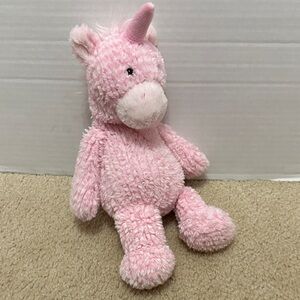 Manhattan Toy Company Unicorn 15" Pink Ribbed Plush Stuffed Toy Soft Animal